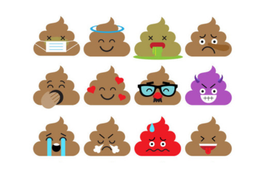 image of 9 poo emojis signifying what should you do with your poo